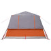 Directe Tent 10-persoons Grijs en Oranje Polyester en staal