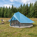 Tipi Tent met dak Blauw 700 x 700 x 395 cm Polyester en staal