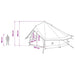 Tipi Tent met dak Blauw 700 x 700 x 395 cm Polyester en staal