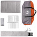 Tipi Tent Grijs en Oranje 700 x 700 x 395 cm Polyester en staal