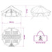 Tipi Tent 20-persoons Groen Polyester en staal