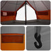 Tipi Tent 20-persoons Grijs en Oranje Polyester en staal