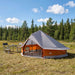 Tipi Tent 20-persoons Grijs en Oranje Polyester en staal