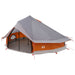 Tipi Tent 20-persoons Grijs en Oranje Polyester en staal