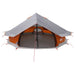 Tipi Tent 20-persoons Grijs en Oranje Polyester en staal