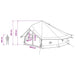 Tipi Tent 20-persoons Grijs en Oranje Polyester en staal