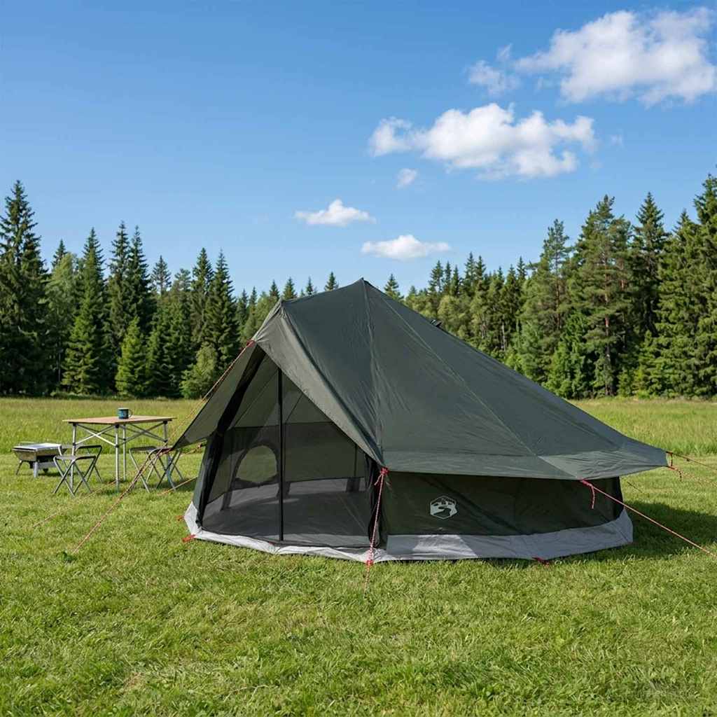 Tipi Tent 20-persoons Legergroen Polyester en staal