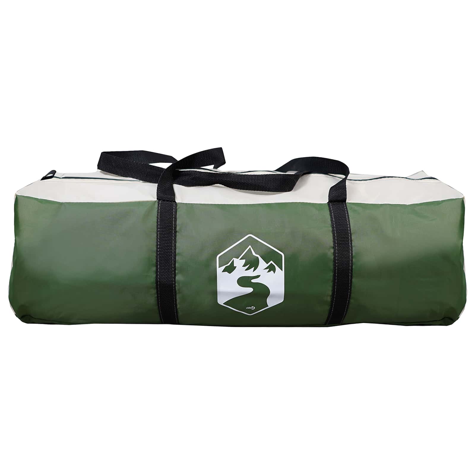 Tipi Tent met dak Groen 250 x 250 cm Polyester en staal