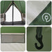 Tipi Tent met dak Groen 250 x 250 cm Polyester en staal