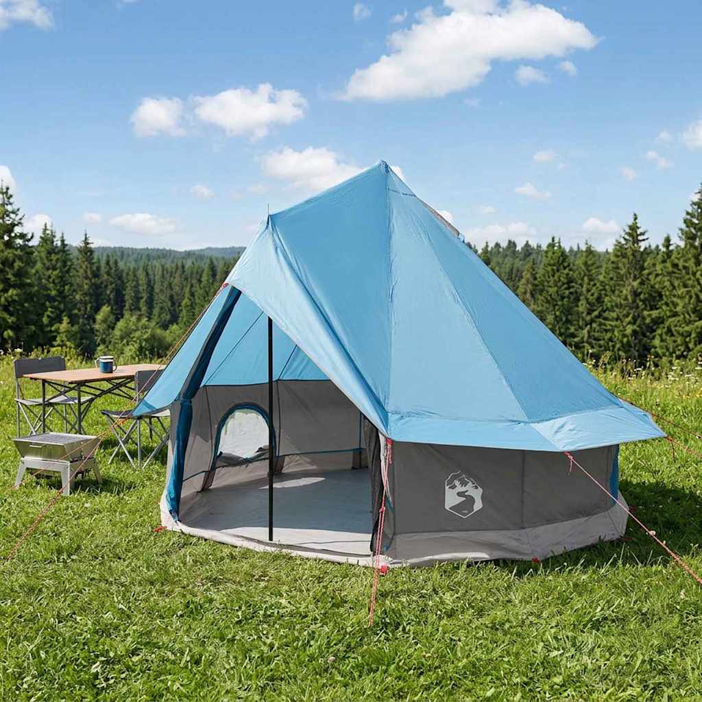 Tipi Tent met dak Blauw 250 x 250 cm Polyester en staal