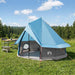 Tipi Tent met dak Blauw 250 x 250 cm Polyester en staal