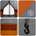 Tipi Tent Grijs en Oranje 250 x 250 cm Polyester en staal