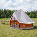 Tipi Tent Grijs en Oranje 250 x 250 cm Polyester en staal