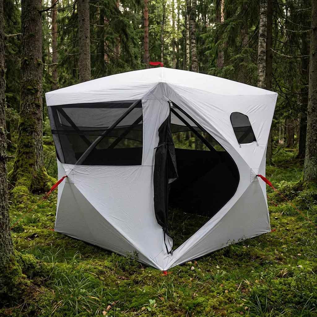 Jacht Tent Wit Blackout 143 x 143 x 165 cm Polyester en staal