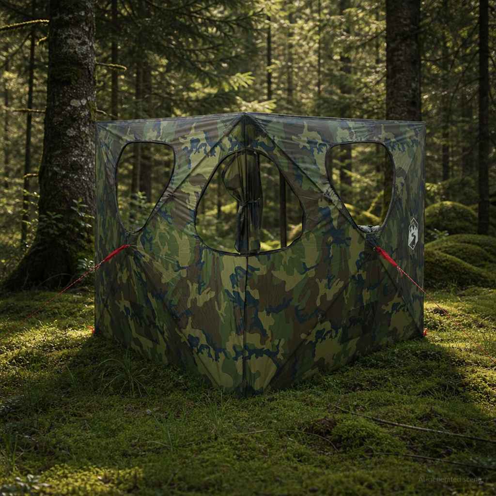 Jacht Tent Camouflage 145 x 145 x 150 cm Polyester en staal