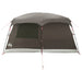 Gezinstent met dak Bruin Grijs 320 x 210 x 180 cm Polyester