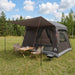 Gezinstent met dak Bruin Grijs 380 x 260 x 190 cm Polyester