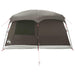 Gezinstent met dak Bruin Grijs 380 x 260 x 190 cm Polyester