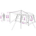 Gezinstent met dak Bruin Grijs 380 x 260 x 190 cm Polyester