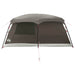Gezinstent Bruin Grijs 500 x 400 x 230 cm Polyester en staal