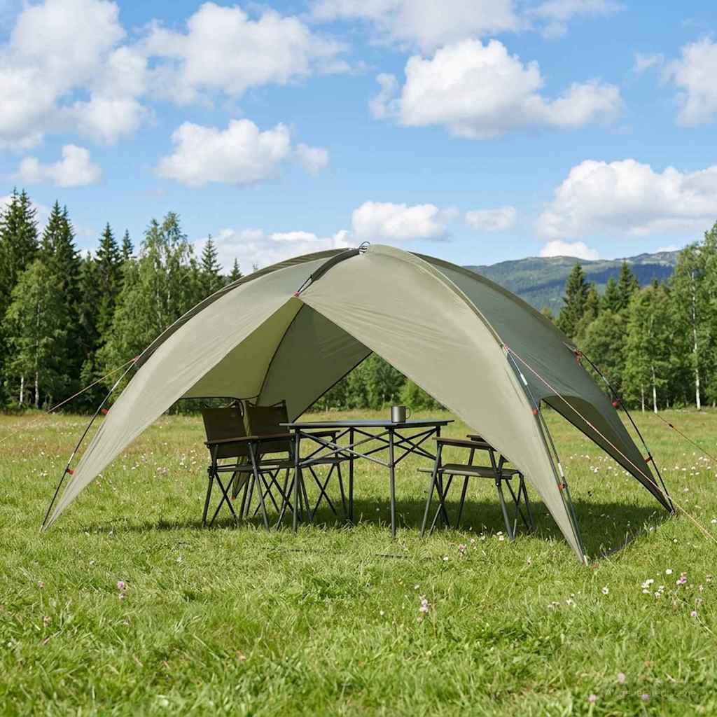 Camping Tent met Regenhoes Waterdicht Koepel Olijfgroen