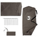 Campingzeil met gaaswanden Bruin Grijs 340 x 260 x 220 cm