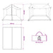Campingzeil met gaaswanden Bruin Grijs 340 x 260 x 220 cm