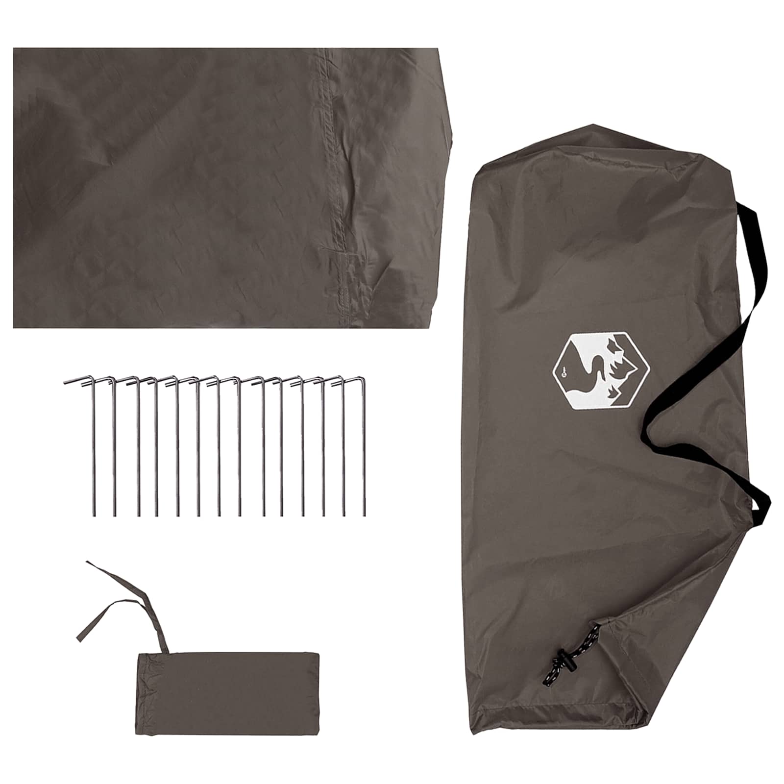 Campingzeil met gaaswanden Bruin Grijs 270 x 210 x 210 cm