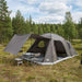 Huisje Tent met dak Bruin grijs 12-Persoons Polyester en staal