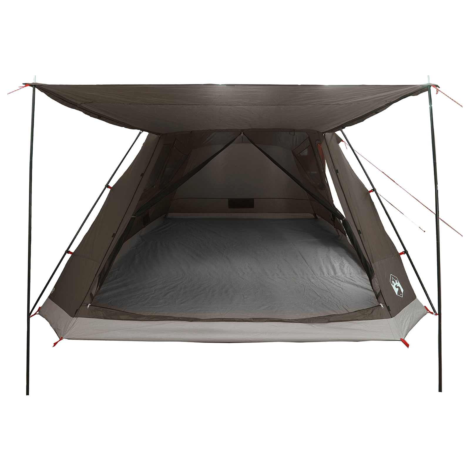 Huisje Tent met dak Bruin grijs 12-Persoons Polyester en staal