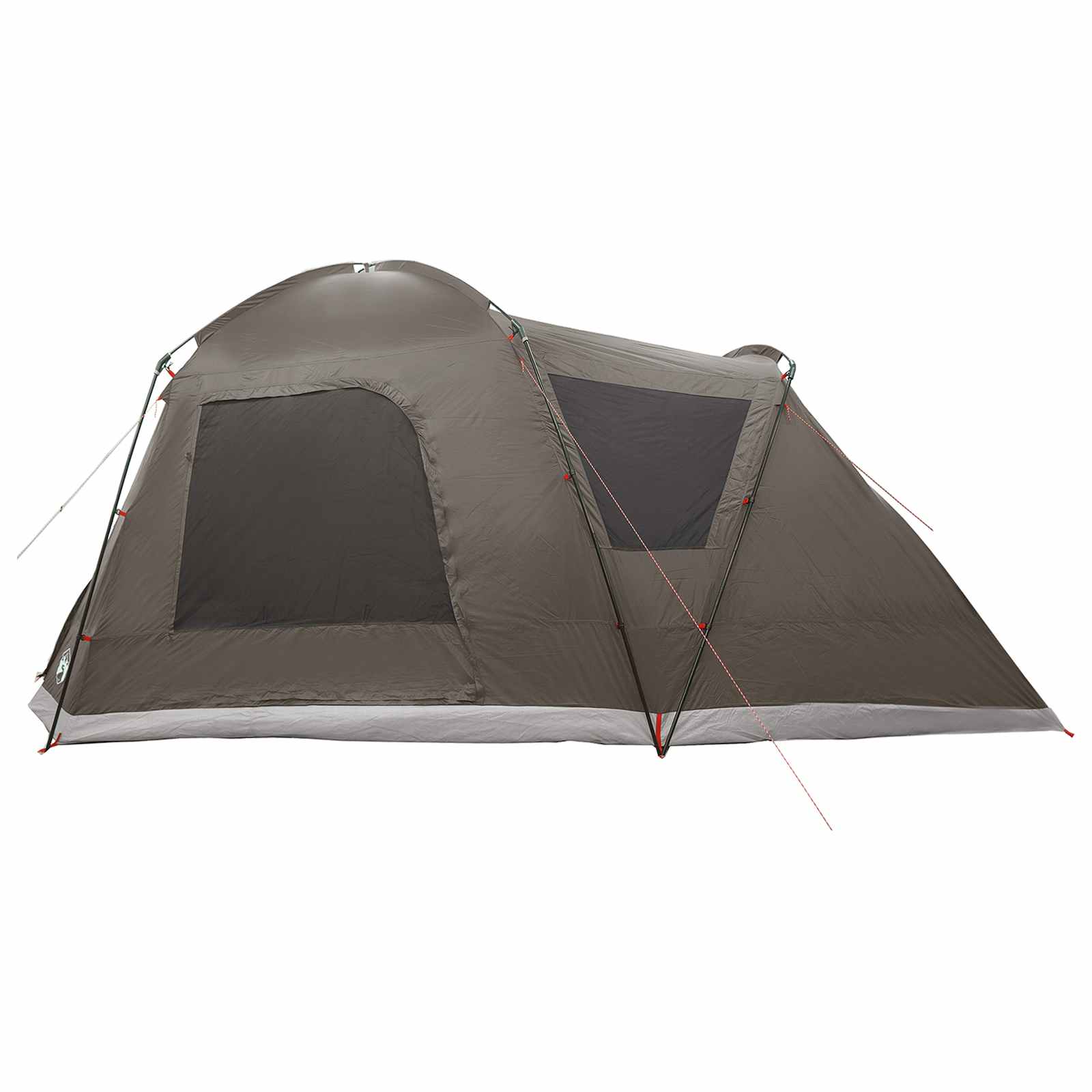 Huisje Tent met dak Bruin grijs 8-persoons Polyester en staal