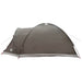Huisje Tent met dak Bruin grijs 6-persoons Polyester en staal