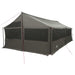 Gezinstent Bruin grijs 600 x 400 x 268 cm Polyester en staal