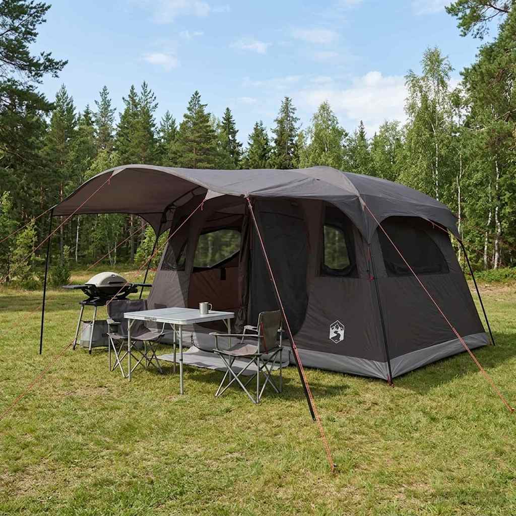 Tunneltent 10-persoons Bruin Grijs Polyester en staal