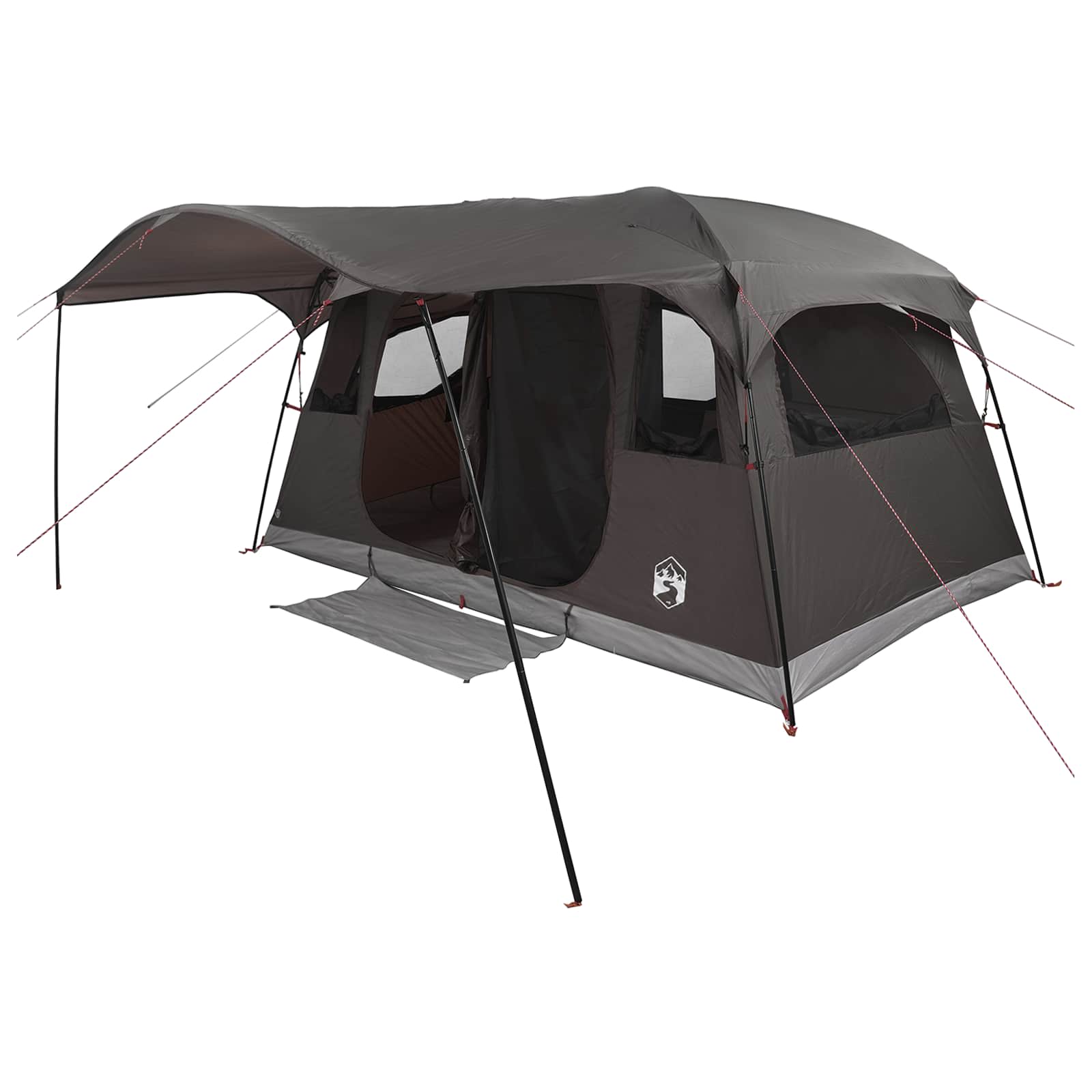 Tunneltent 10-persoons Bruin Grijs Polyester en staal
