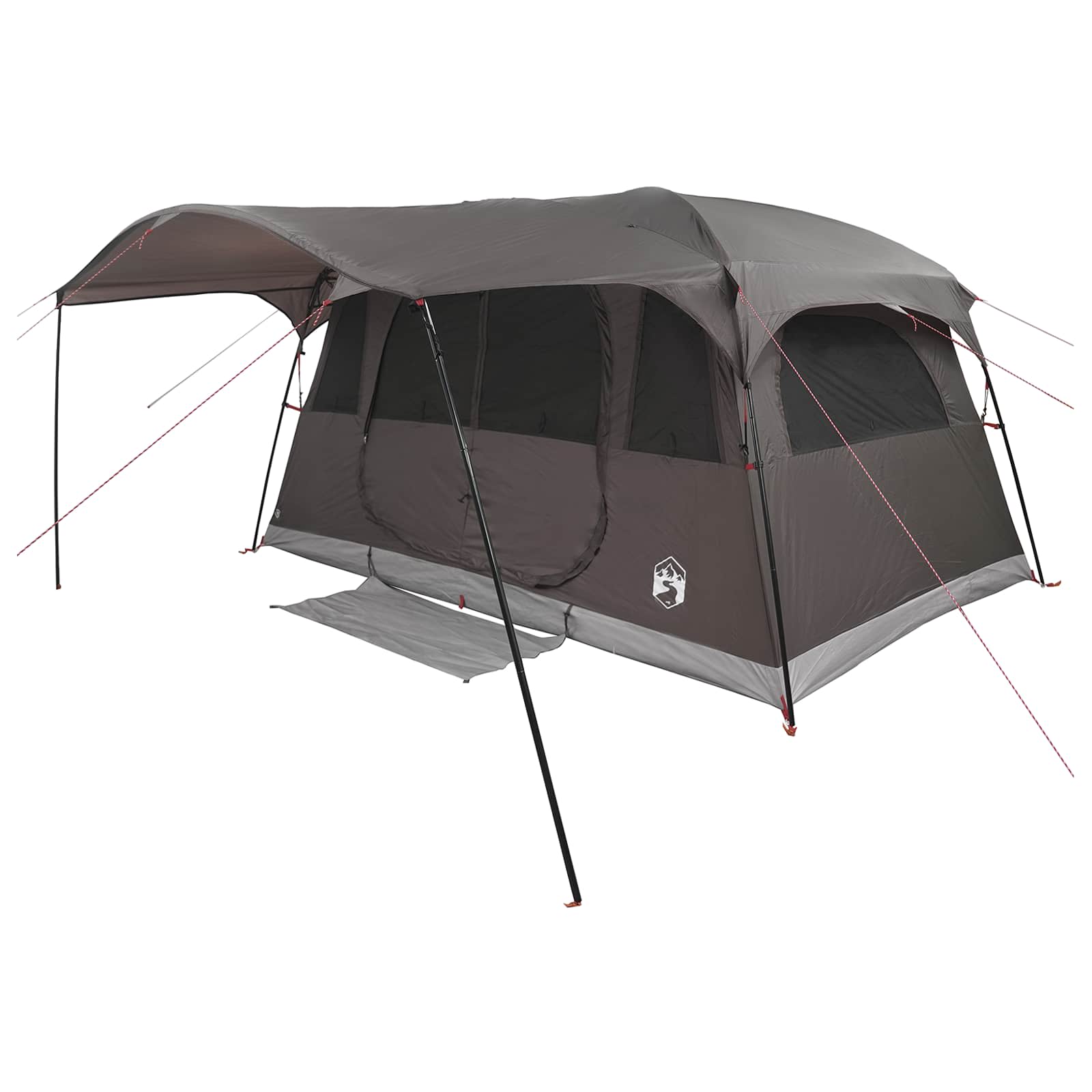 Tunneltent 10-persoons Bruin Grijs Polyester en staal