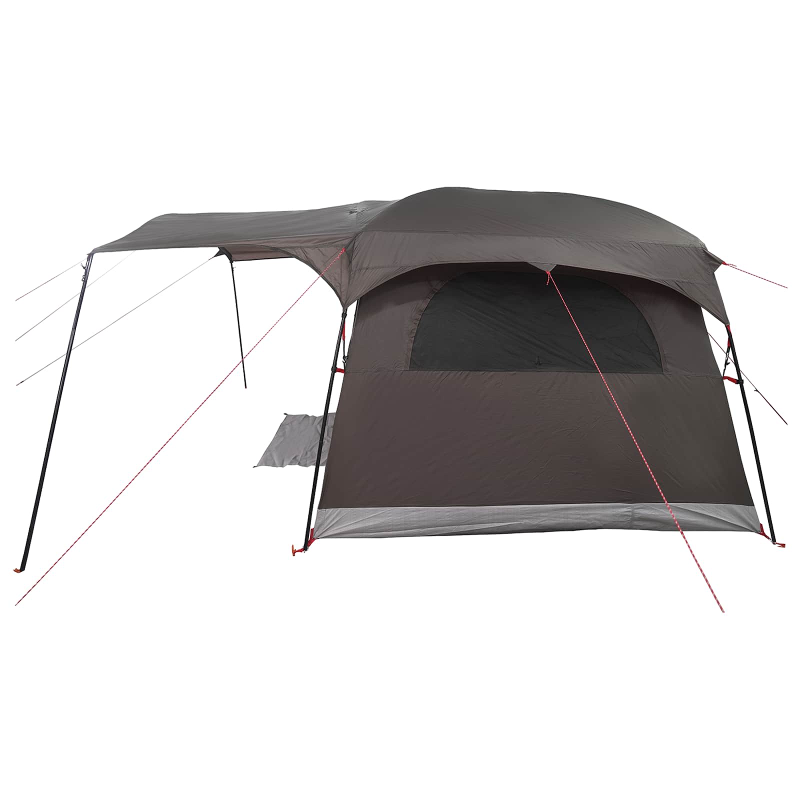 Tunneltent 10-persoons Bruin Grijs Polyester en staal
