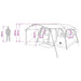 Tunneltent Bruin Grijs 427 x 305 x 205 cm Polyester en staal