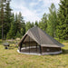 Tipi Tent Bruin Grijs 700 x 700 x 395 cm Polyester en staal