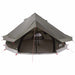 Tipi Tent Bruin Grijs 700 x 700 x 395 cm Polyester en staal