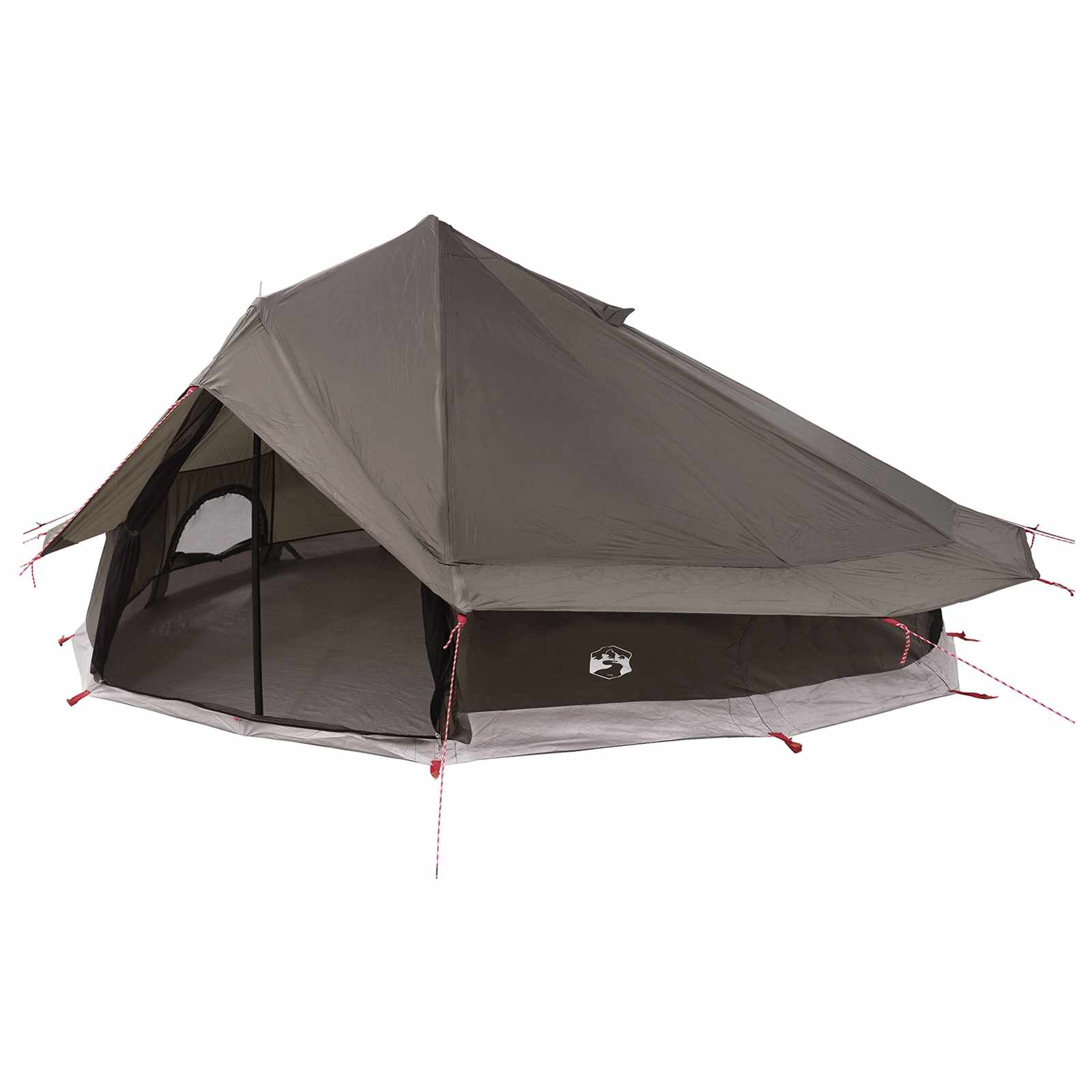 Tipi Tent 20-persoons Bruin Grijs Polyester en staal
