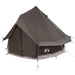 Tipi Tent met dak Bruin Grijs 250 x 250 cm Polyester en staal