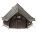 Tipi Tent met dak Bruin Grijs 250 x 250 cm Polyester en staal