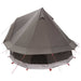 Tipi Tent met dak Bruin Grijs 250 x 250 cm Polyester en staal