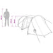 Tunneltent Olijfgroen 410 x 175 x 105 cm Polyester en staal