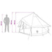 Tipi Tent Olijfgroen 300 x 300 x 200 cm Polyester en staal