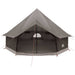 Tipi Tent Bruin Grijs 300 x 300 x 200 cm Polyester en staal