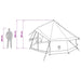 Tipi Tent Bruin Grijs 400 x 400 x 250 cm Polyester en staal