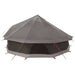 Tipi Tent Bruin Grijs 600 x 600 x 350 cm Polyester en staal