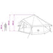 Tipi Tent Bruin Grijs 600 x 600 x 350 cm Polyester en staal